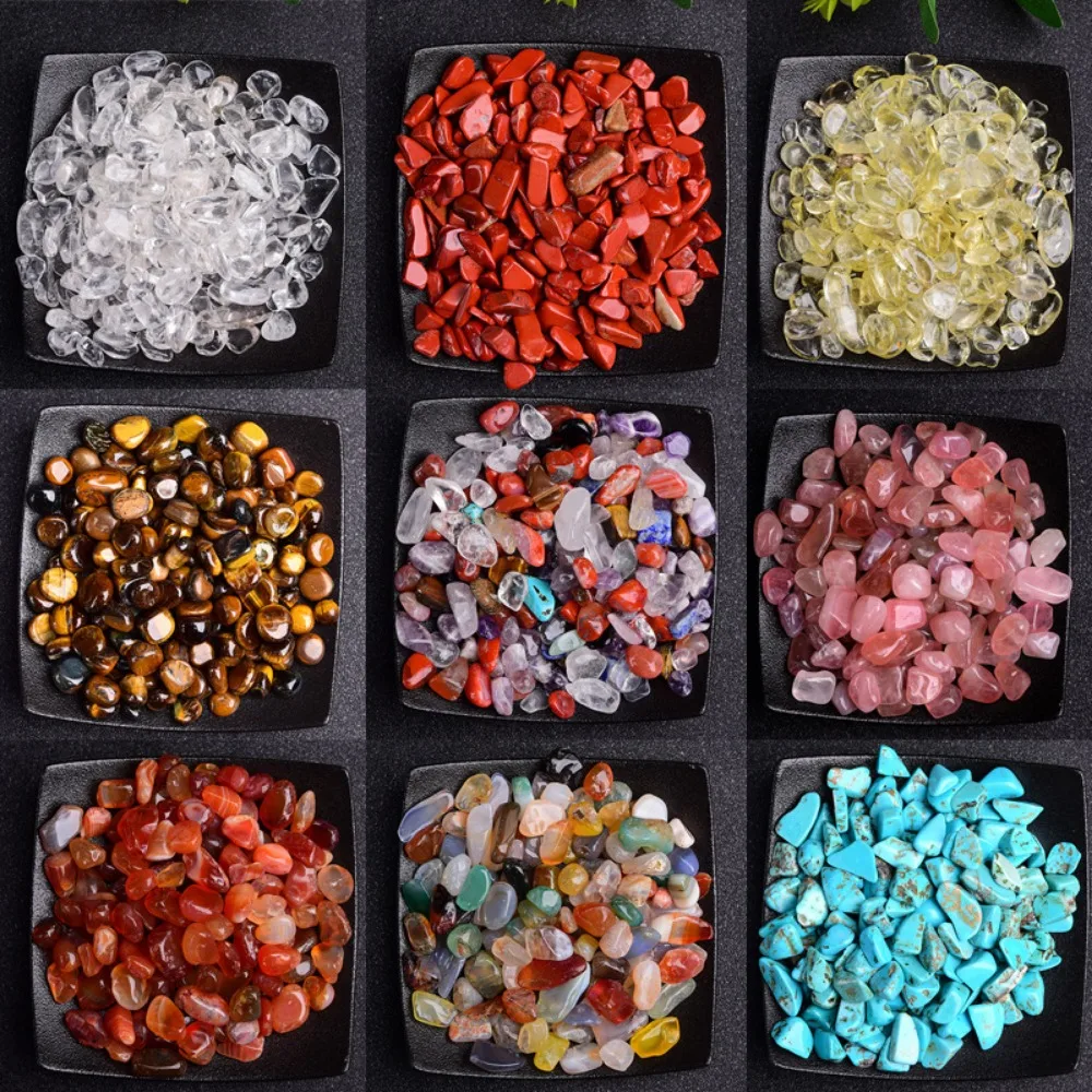 Fish Tank Gravel - حجر العقيق الطبيعي المصقول، حصى كريستالي