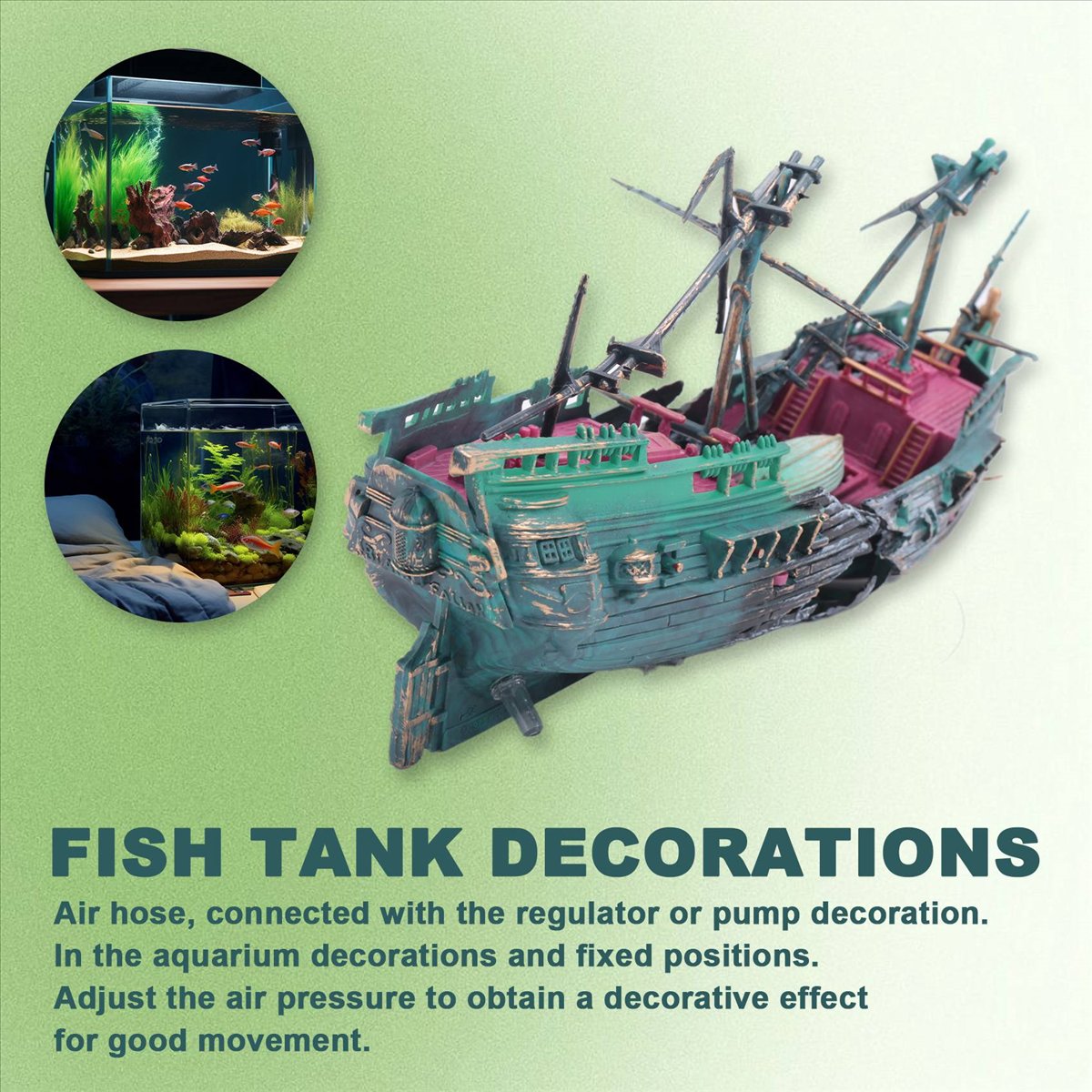 【ABFS】مجموعة زينة كبيرة على شك - مراجعة Aquarium Decor وسعره