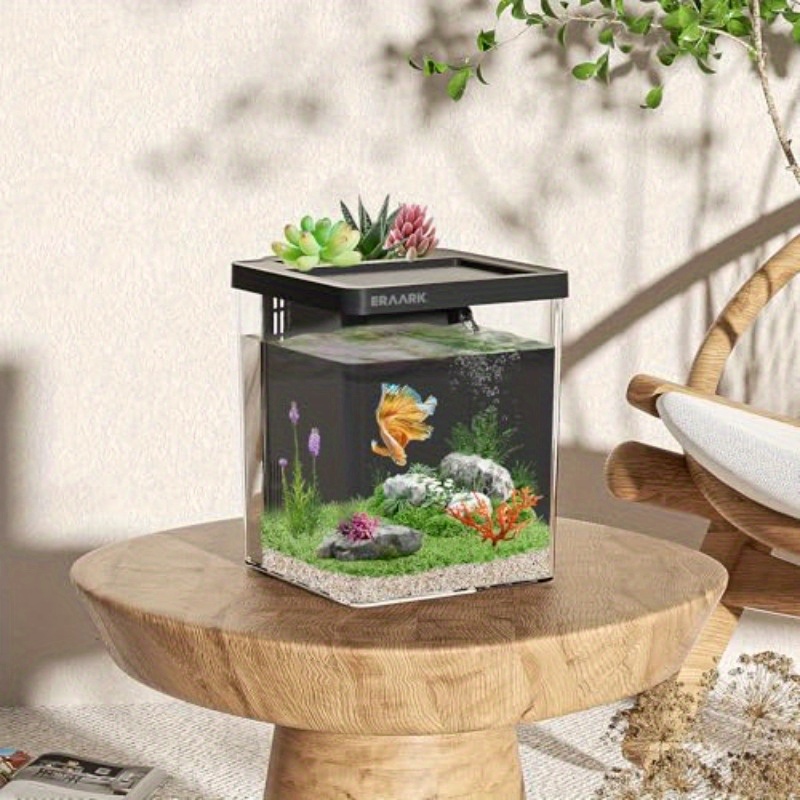 حوض أسماك مكتبي/منزلي مع فلتر، - مراجعة Aquarium Fish Keeping وسعره