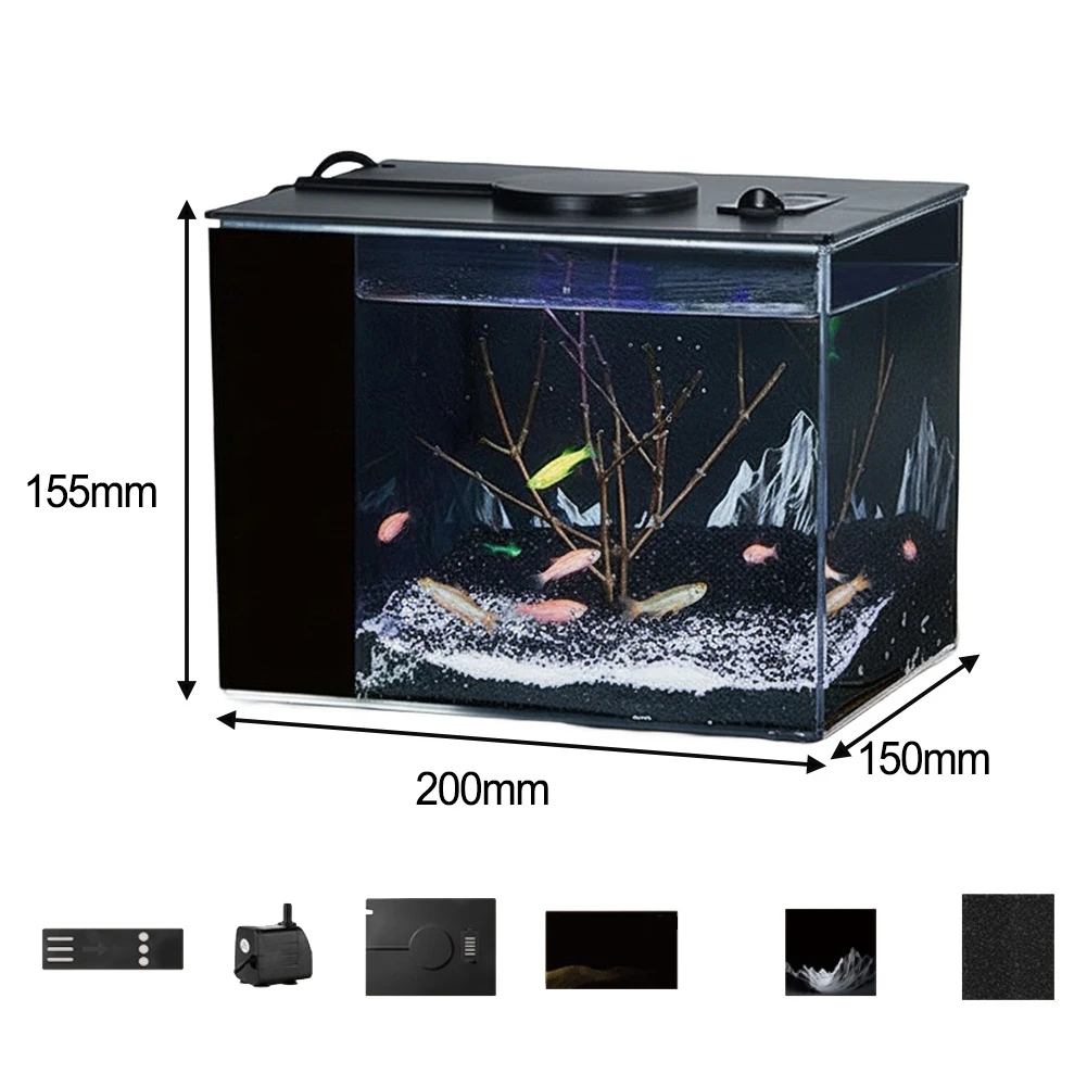 حوض أسماك ذاتي الدورة مع مضخة  - مراجعة Fish Aquarium Home وسعره