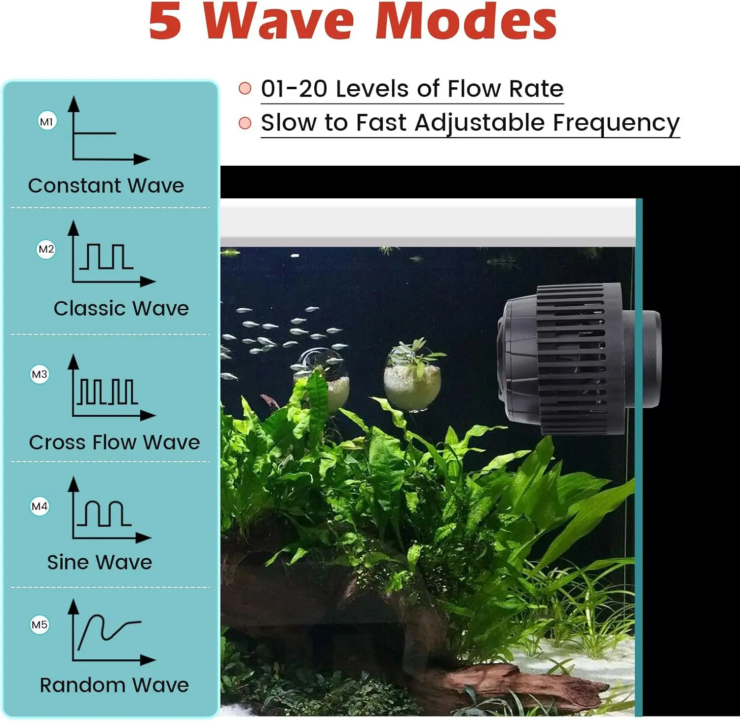 جهاز تدفق مائي قابل للتعديل لح - مراجعة Aquarium Pump وسعره