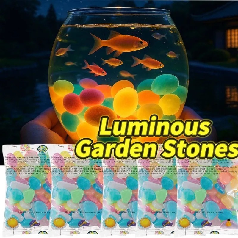 100-1000 قطعة صخرة مضيئة، حصى  - مراجعة Fish Tank Gravel وسعره