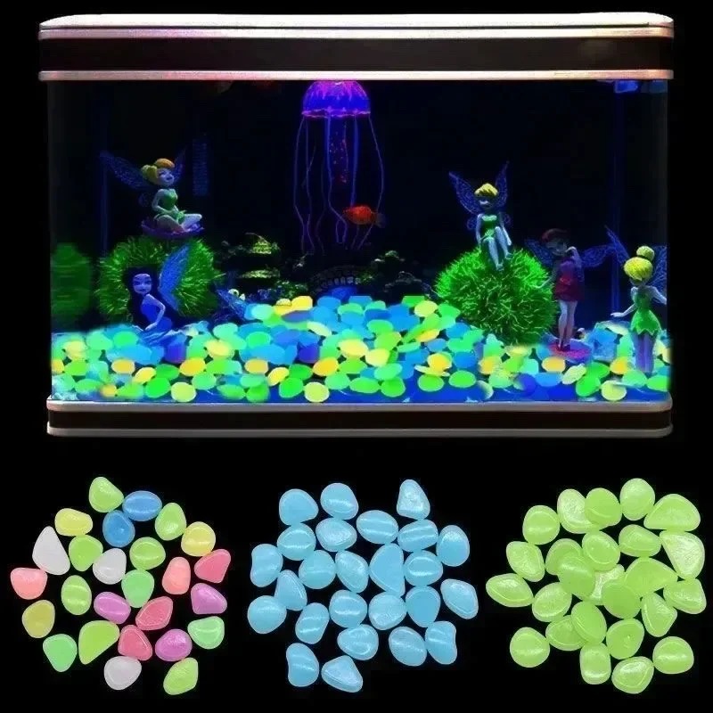 100-1000 قطعة صخرة مضيئة، حصى  - مراجعة Fish Tank Gravel وسعره