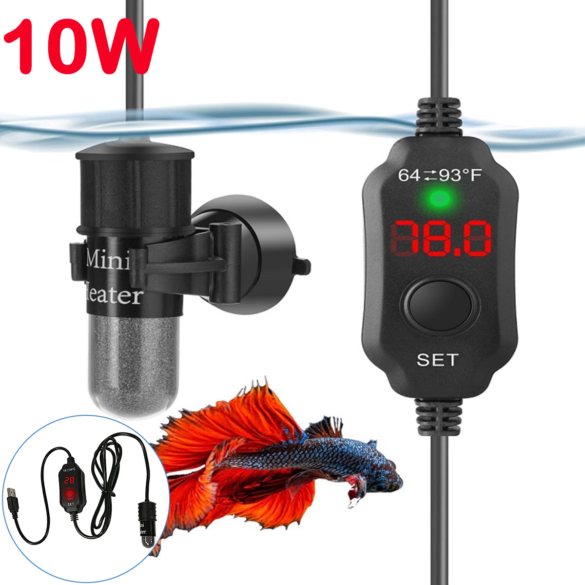 قضيب سخان حوض السمك قابل للتعد - مراجعة Fish Tank Heater وسعره
